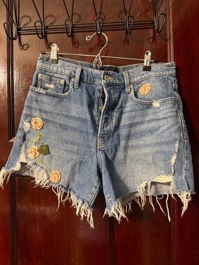 Lucky Brand embellished jean shorts